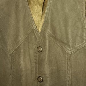Real leather vest